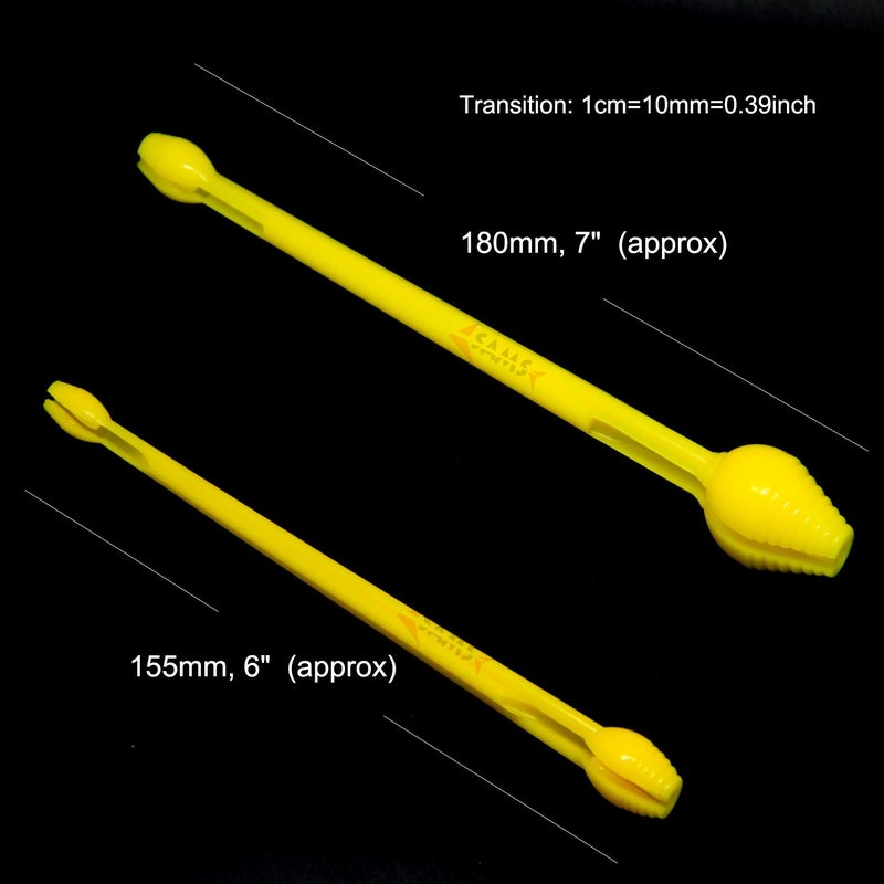 SAMSFX Fishing Hook Disgorger Snelled Fish Hook Remover Tool 2PCS in Pack (Yellow, 2PCS) - Image 3